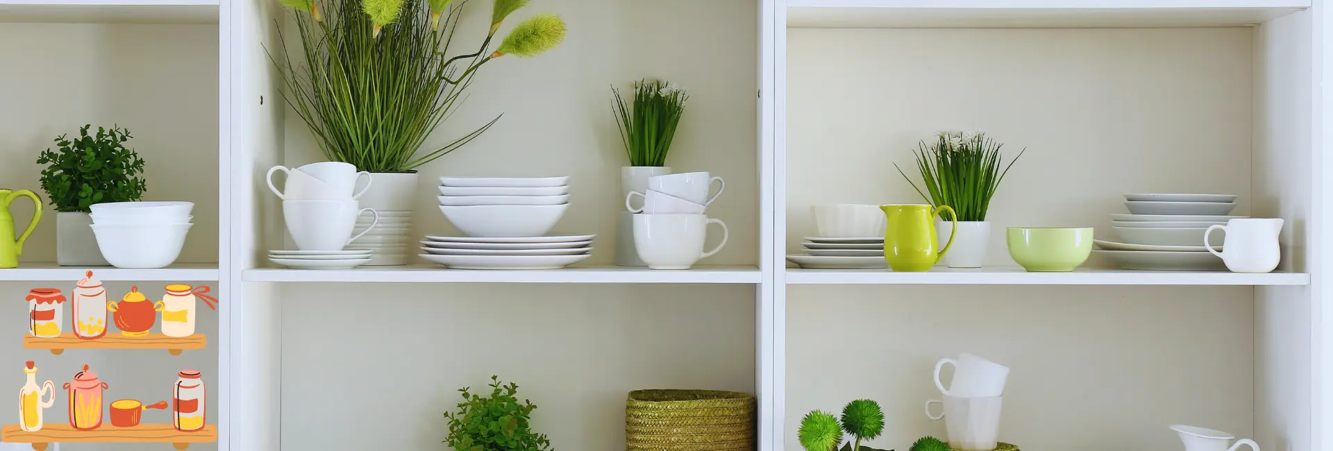 benefits of open shelving in kitchen